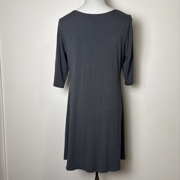 Eileen Fisher Minimalist Tunic Top Size M Rayon Stretch Staple Basic Lagenlook - Picture 2 of 9